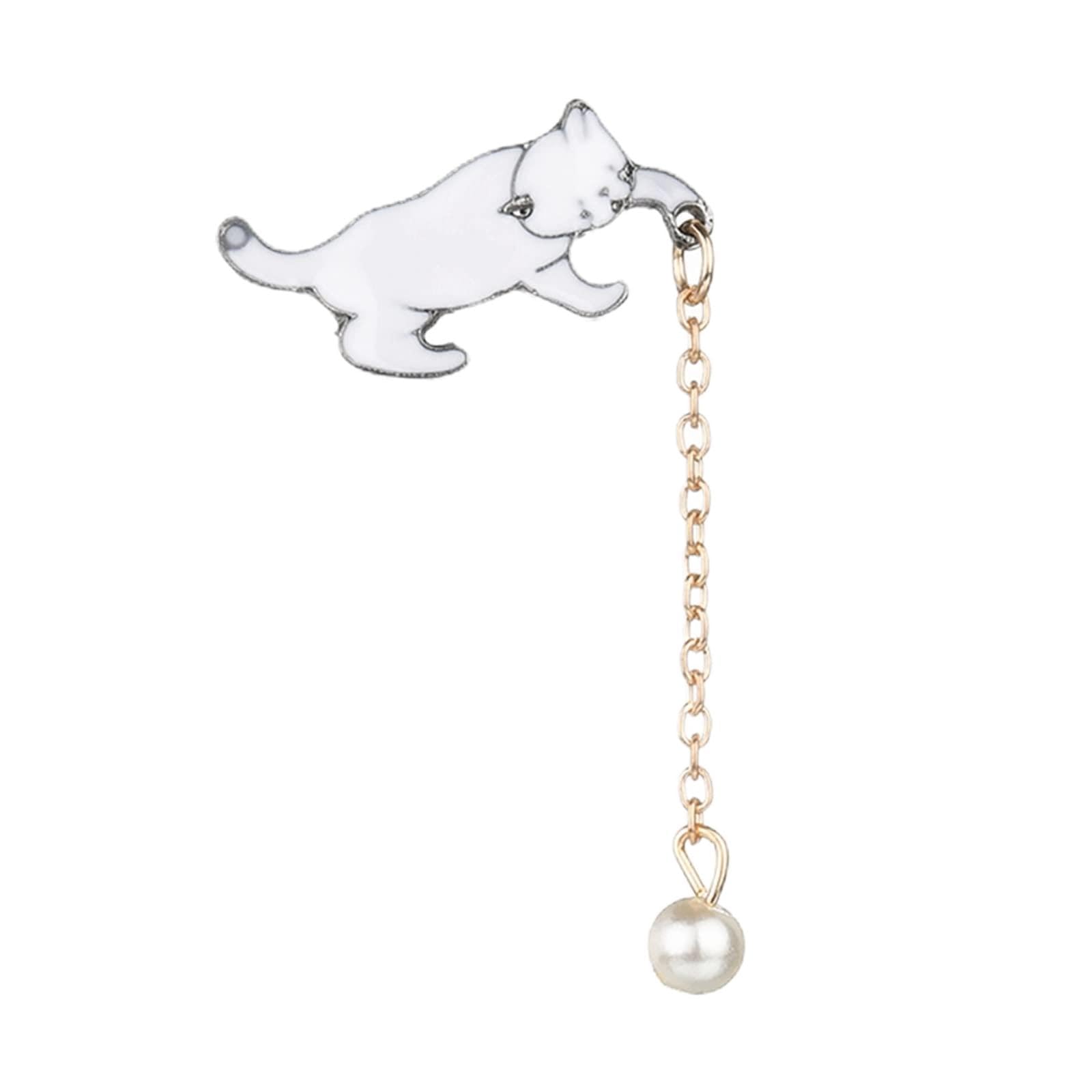 Broche de gato blanco para ropa aburrida que necesita un toque chic 7