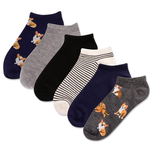 Hot Sox Women's Cute Animals Low Cut Socks-6 Pair Pack-Cool & Fun Novelty Gifts