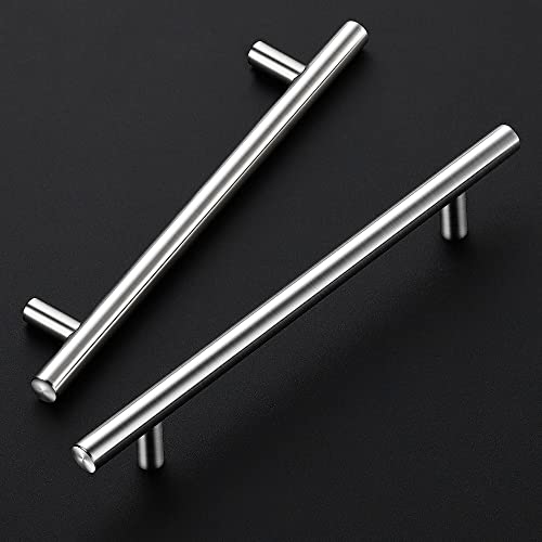 Image of Ravinte 20 Pack 8-13 /16 Inch Cabinet Handles Brushed Nickel Kitchen Cabinet Hardware Dresser Pulls Stainless Steel Cabinet Pulls 8-13 /16 inch Length,6-1 /4 inch Hole Center