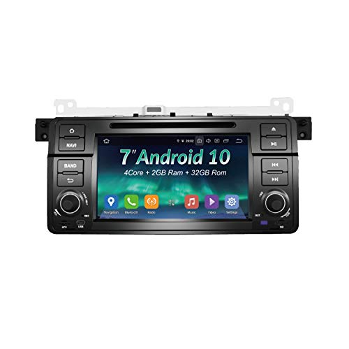 Best Cyber Deals 🔥 Egosonic Android 10 Car Radio, 1 Din for BMW 3 Series E46, 7" Touchscreen, DSP+, Support Android auto Apple carplay/GPS navi/HD1080P/Backup Camera/OBDII