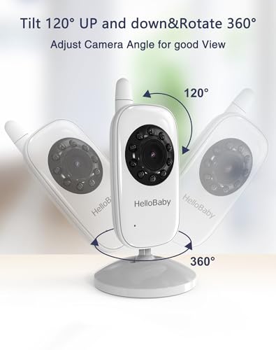 HelloBaby HB2438 Closed-RF Video Baby Monitor — 3.2" Screen, Night Vision, 14-Hour Battery — view 9