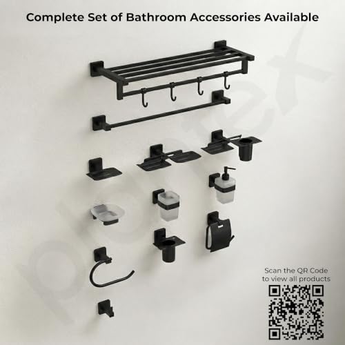Image of Plantex Stainless Steel Double Soap Holder for Bathroom /Soap Case /Dual Soap Dish /Bathroom Accessories - Aqua (Black)