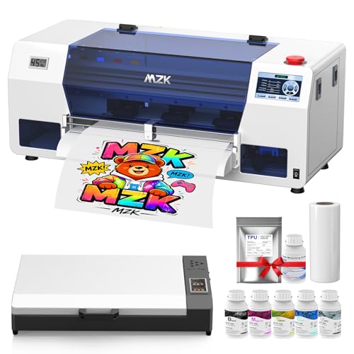 Image of MZK A3 DTF Printer with i3200 HD Printhead,Smart Timed Cleaning,3X Speed VS L1800 DTF Printer Machine, Ink Anti-Clog Design, 5 inch LED Touchscreen + Dual Ink Level Alert,Gift Ink 2 Years