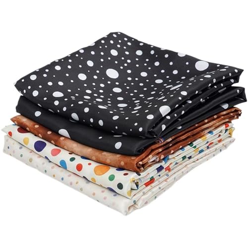 Tissu en satin de polyester infroissable à pois grand coupon de 5m