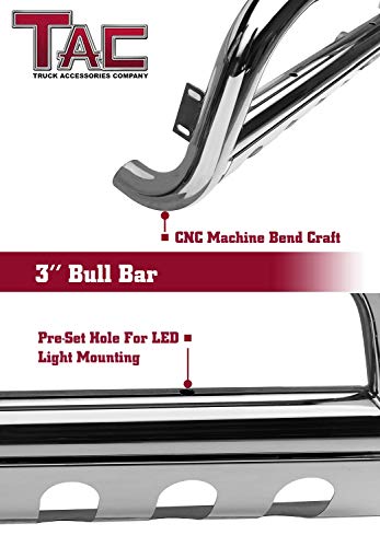 Tac Bull Bar Fits 2019-2023 Ford Ranger Truck Pickup 3” Stainless Steel Front Bumper Grille Guard Brush Guard #TOP3