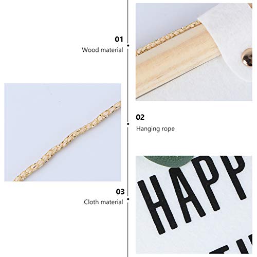 Pryzoo Placa de pendurar Happy Birthday Bandeira Floresta Pano Arte Guirlanda Tapeçaria para Fotos T