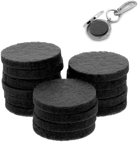 Amazon.com : 100PCS Round Essential Oil Diffuser Locket Necklace Refill ...