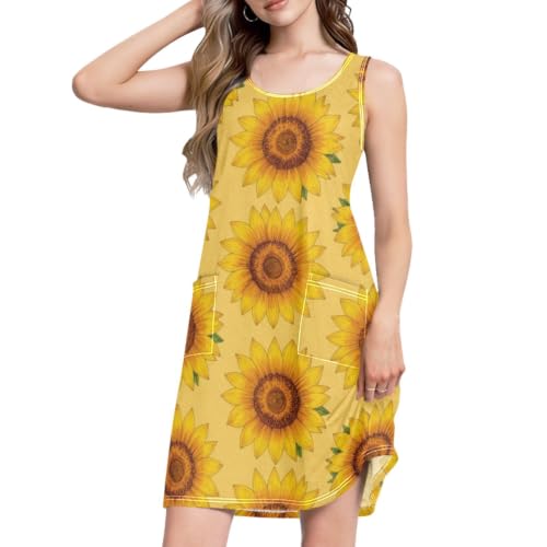 Robe d'été pour femmes de plage S-3XL fluide style décontracté chic avec ourlet