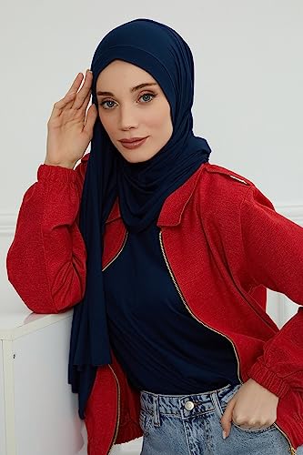 Aisha's Design Jersey Shawl for Women Instant 95% Cotton Modesty Turban Cap Hat Head Wrap2