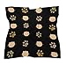 ducanll Black Fashion Silk-Like Bandanas Cartoon Cat Paw Prints Unisex Head Wrap Square Scarf Wristband for Bachelorette Party Dresses Wedding Party - 25