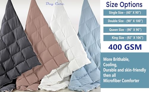 Image of Day Care - 400 GSM Hotel Quality-Down Alternative Microfiber Comforter for Heavy Winter Double Bed Comforter /Blanket /Rajai (90 inch x 100 inch Inches /228cm x 228cm) - Comforter Double Bed|Black