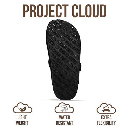Image of Project Cloud Kids Clogs 100% Genuine Leather with Natural Cork Footbed & Memory Foam Insole Arch Support - Non-Slip Clogs for Kids - Slippers Sandals for Boys & Girls Footwear