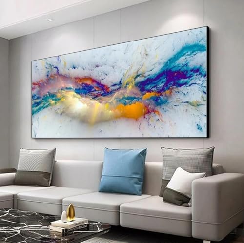 Art mural abstrait nuage coloré pour illuminer votre salon