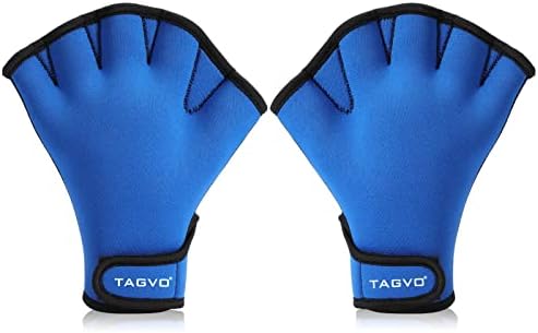TAGVO Aquatic Gloves for Helping Upper Body Resistance, Webbed Swim Gloves Well Stitching, No Fading, Sizes for Men Women Adult Children Aquatic Fitness Water Resistance Training