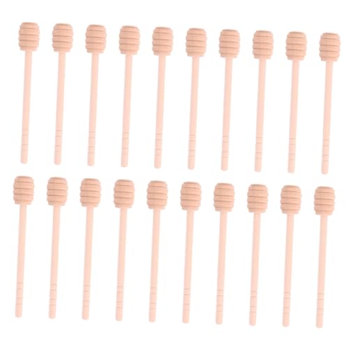 LALAFINA 20個 木製はちみディッパースティック 蜂蜜 ジャム シロップ用攪拌棒 軽量再利用可能 携帯便利 キッチンツール 再利用可能