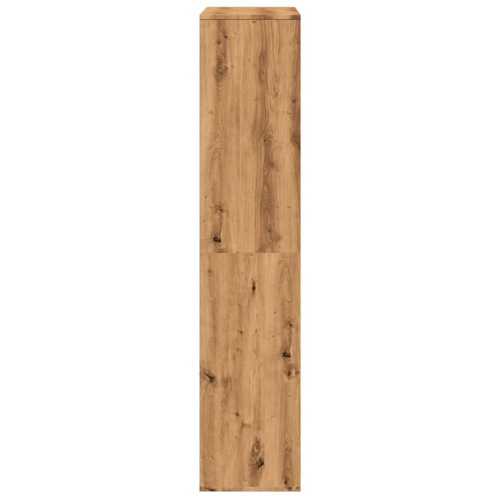Regał na książki dąb Artisan, 100 x 33 x 156,5 cm, materiał drewnopochodny z 10 półkami, ścianka działowa, miejsce do przechowywania, organizer, idealny do salonu, biura, pokoju dziecięcego