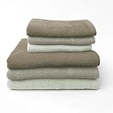 GX GARGIX Asciugamani bagno set 6 pezzi 3 grandi 3 piccoli 100% cotone (L-VAN-4)...