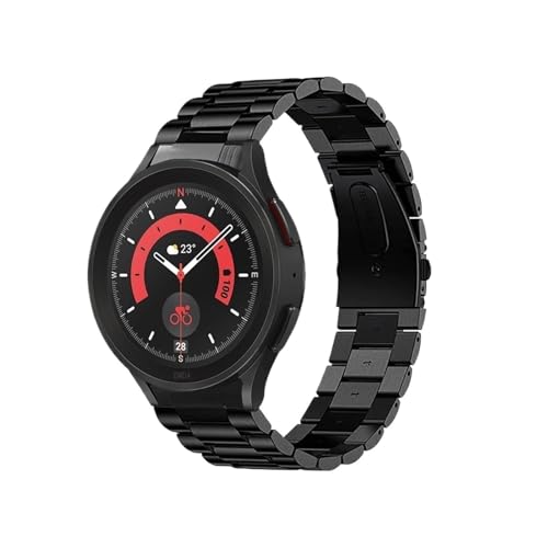 ���Ԃ̂Ȃ��X�e�����X�X�`�[���X�g���b�v�́A�ɓK������Samsung Galaxy Watch 6 /5 Pro/45mm/44mm/40mm/6/4 Classic /47mm/43mm�ɓK�����܂��B(Black2,For galaxy Watch 4 C