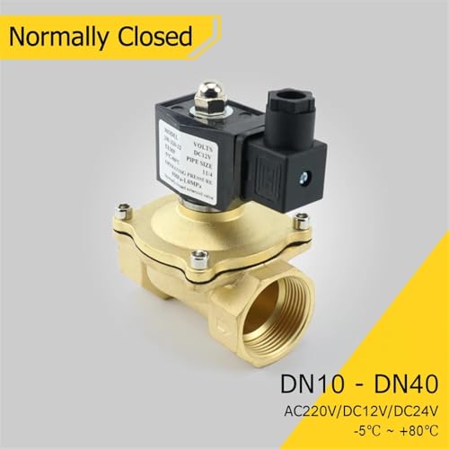 Électrovanne en laiton DN32 blocage automatique sécurité eau air DC24V