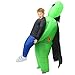 Produktbild JTWEB Aufblasbares Kostüm Alien,Aufblasbares Kostüm Halloween Grün Carry Me Kostüm Herren Cosplay Kostüm Cosplay Outfit (Kinder)