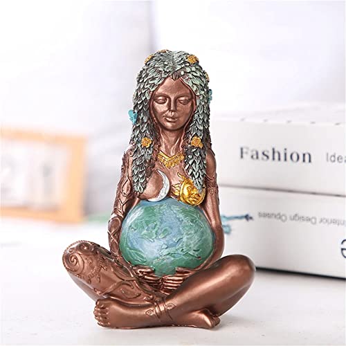 Moococo Gaia Goddess Statue Mother Earth Art Figurine, Earth Mother Goddess Resin Art Statue, Home Garden Decor For Earth Day Decoration (Large) #TOP5