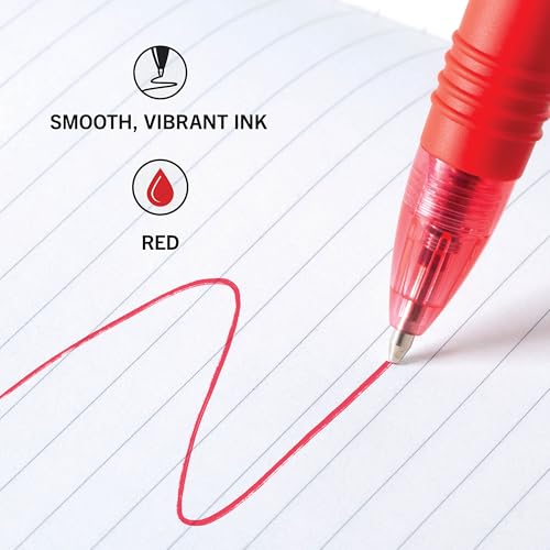 Image of Zebra Pen Z-Grip Retractable Ballpoint Pen, Red Ink, 1.0mm, 18-Pack | Smooth Writing, Medium Point Tip, Ideal for Planners, Note-Taking, School and Office Supplies, and Everyday Writing (22318)