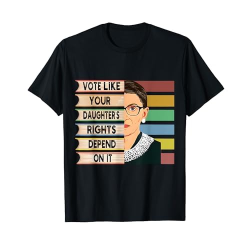 Feminist Ruth Bader Ginsburg RBG Quote Girl With Book Women T-Shirt