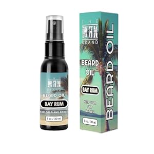 Bay Rum Beard Oil for Men Natural Beard Oil with Rich Bay Rum Scent for Beard Conditioning and Care, Soften and Hydrate with Leave-In Formula (1 Ounce)