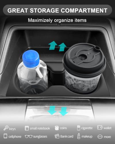 Image of CDEFG for 2026 Mazda CX5 Center Console Organizer Cup Holder Cover | 2026 Mazda CX-5 (S /Select /Preferred /Premium /Premium Plus) Accessories Silicone Front Cup Holder Insert