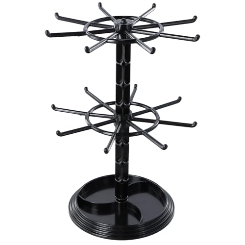 Anseom 2 Niveaux Présentoir à Bijoux Rotatif Présentoir Porte-clés Support d'arbre à Bijoux Organisateur Rack Stand Organisateur de Support de Collier pour Bracelet...