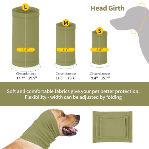 Image of Nanaki Dog Calming Hoodie Dog Hematoma Ear Wraps for Dogs-Ear Protection | Grooming and Force Drying Dog Ear Protector,Dog Ear Muffs Head Warp For Fireworks Anxiety Relief,Ear Protection Head Cover