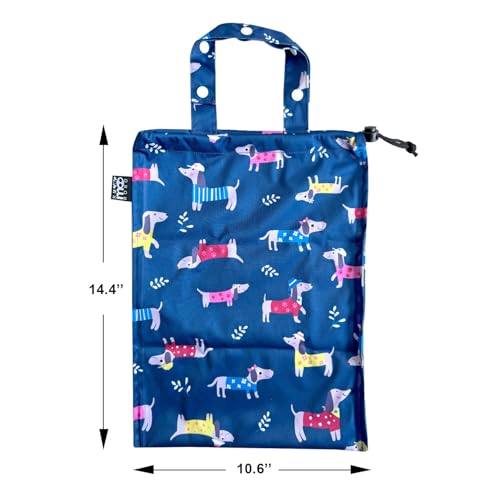 Image of Cute Hanging Car Trash Garbage Bag 100% Leakproof Waterproof Multipurpose for Car Back Front Seat Console with Hanging Strap (Cute Dogs)
