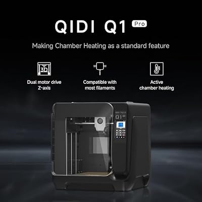 QIDI Q1 Pro 3D Printer Bundle with QIDI PA12-CF Filament Black