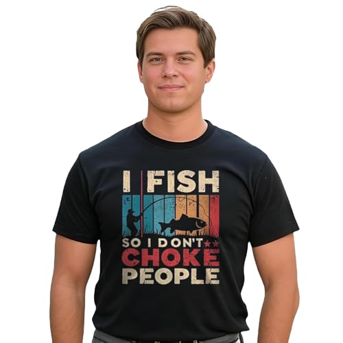 Fishing Humor Tee - Fishing T-Shirt for Men is Comfortable for All-Day Wear - Funny Men's T-Shirts Add Humor to Any Trip