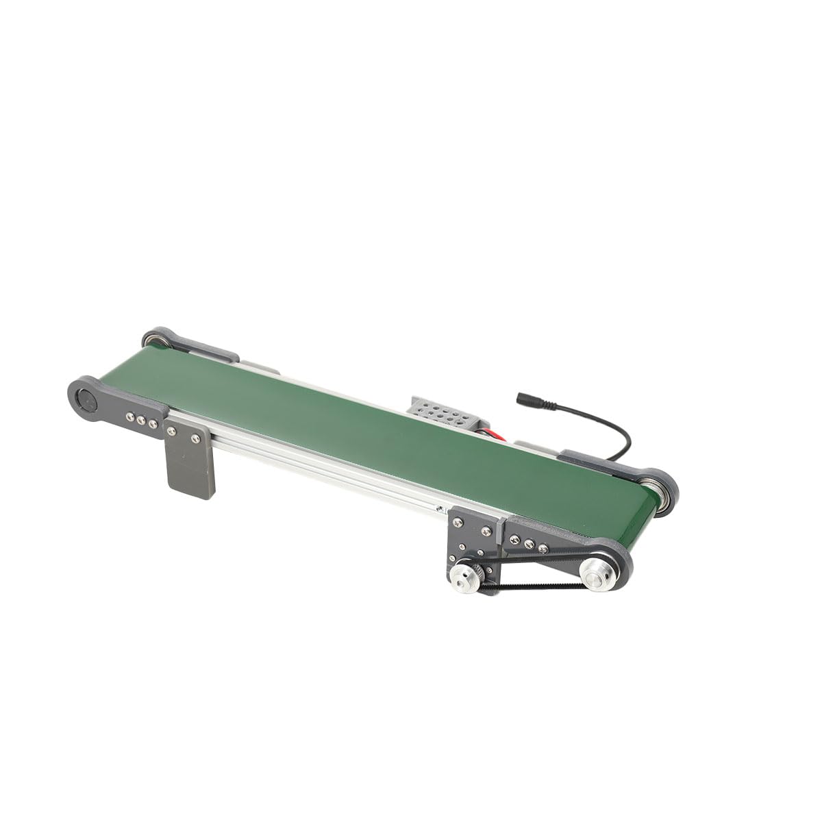 DC 12V Mini-Förderband Desktop Transportband Förderband, Mini-Frachtspur, automatischer Förderband, 500x100mm, Bandgeschwindigkeit 1.8-7.6CM/S