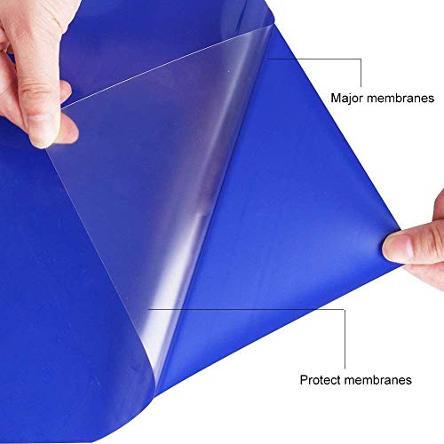 HIKENRI Vinile Termoadesivo per Tessuti 30.5×305 cm,Pellicola per Plotter in Vinile a Trasferimento Termico,Facile da Tagliare e Eliminare,Vinile Permanente per T-Shirt blu