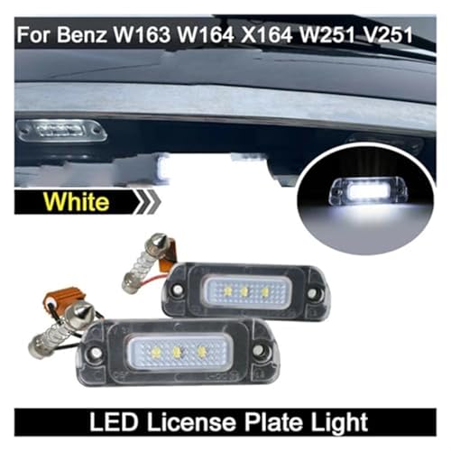 Luz blanca de matrícula para Mercedes W164 W163 X164 y GL ML V251 3