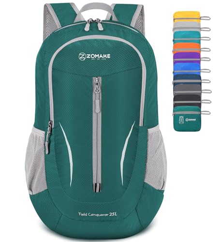 Image of ZOMAKE Ultra Lightweight Packable Backpack 25L, Foldable Hiking Backpacks Water Resistant Small Folding Daypack for Travel(Army Green-NEW)