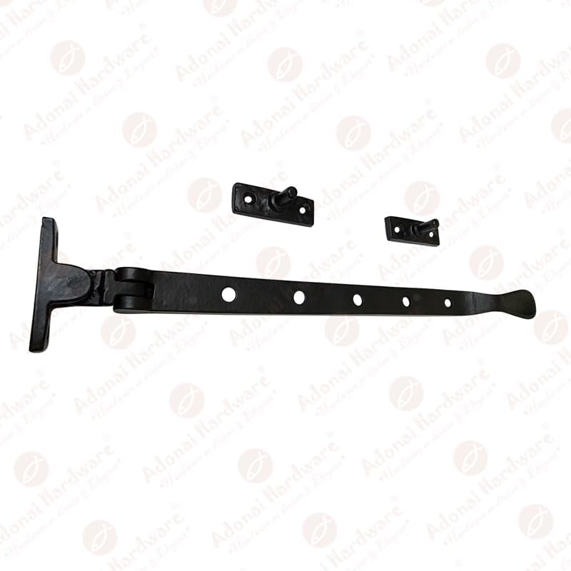 Adonai Hardware 13" "Pedahzur" Cast Iron Heavy Duty Window Latch Lock Casement Stay (Supplied as 2 Pieces per Pack) - Matte Black