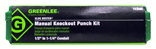 Greenlee 7235BB Slug-Buster 1/2", 1-1/4" Manual Knockout Set for Use with KRW-1 High-Leverage Ratchet Wrench - Image 4
