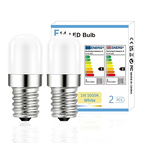 YzzYzz E14 LED Kaltweiß Lampe, 5000K E14 LED Kühlschranklampe, 1W Ersatz...