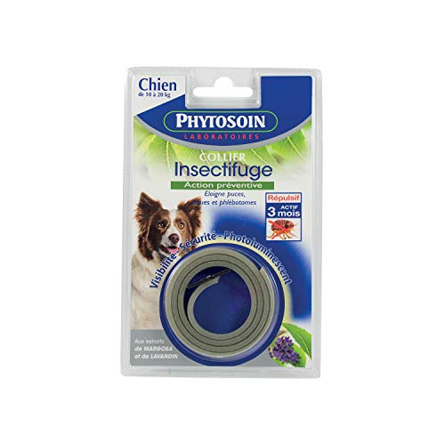 Phytosoin - 095008 - Collier Insectifuge Réfléchissant - Chiens et Grands Chiens
