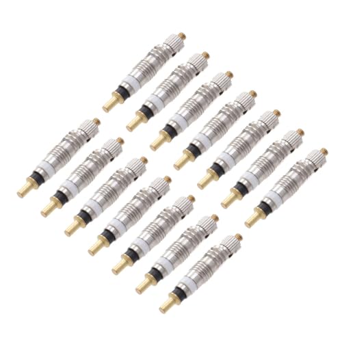BESTOYARD Núcleo de Válvula Reemplazo Compatible 12 Piezas Metal Seguro y Fiable para Bicicleta Tubeless de Carretera para Válvula Estilo Francés