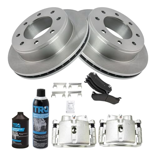 Image of TRQ Rear Brake Pad & Rotor Kit Compatible with 99-07 Chevrolet GMC 03-09 Hummer