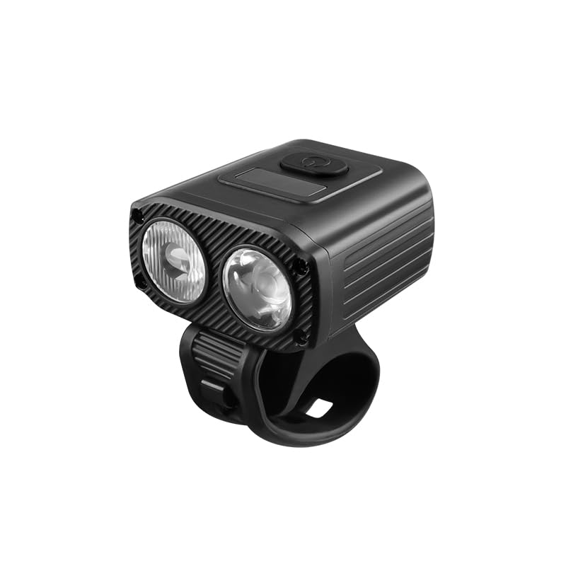 Dark Horse Bicycle 5 Modes 550LM with 2*T6 LED Beads Front Light, Type-C Fast Charging with 1200mAh Battery, Durable Binding Base Bracket for Fast Installation/Removal, Compact & Lightweight-image-6