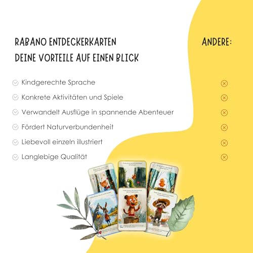 50 Entdeckerkarten für Kinder – Outdoor Schatzsuche und Natur entdecken I Spannendes Suchspiel I Lernspiel & Geschenk für Mädchen und Junge I Spiele ab 4, 5, 6, 7, 8 Jahre