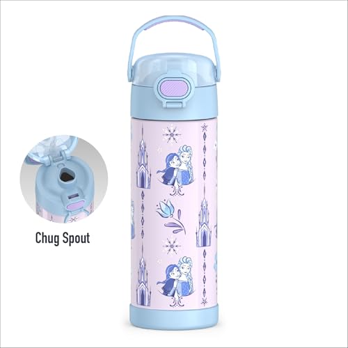 Image of THERMOS FUNTAINER 16 Ounce Stainless Steel Vacuum Insulated Bottle with Wide Spout Lid, Frozen