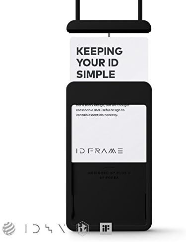 ID FRAME- ID Card Holder, Simple & Minimal, 2 Card Available, Silicone Strap (Matt Black)