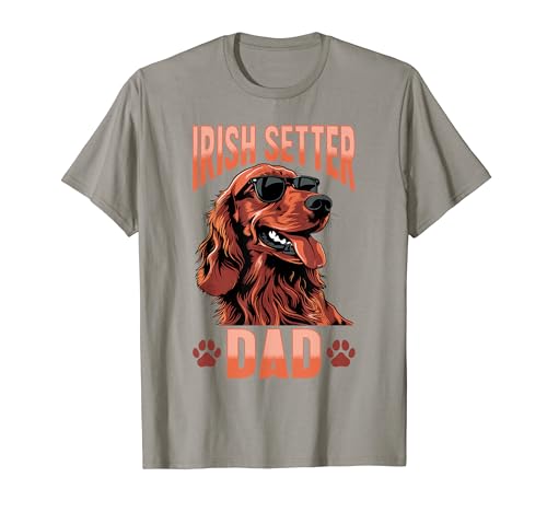 Setter irlandés raza perro irlandés Setter papá Camiseta