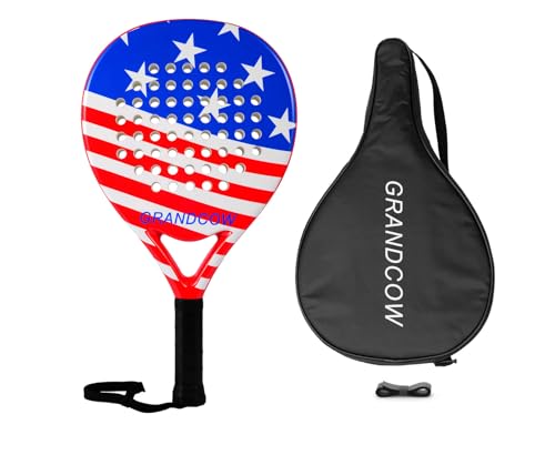 Padel Racket Carbon Fiber Power Lite Pop Tennis Paddle Paddleball...
